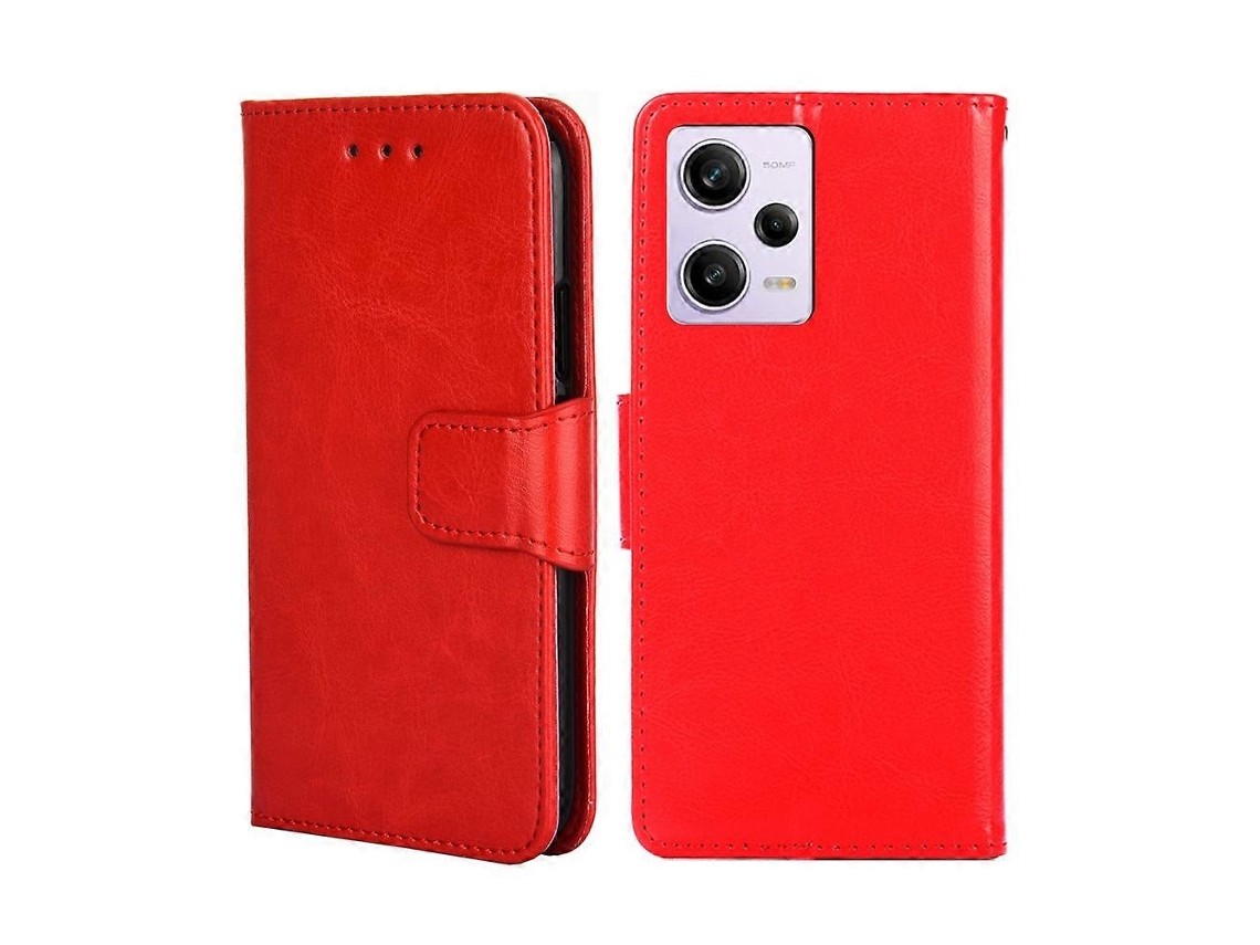 Capa De Couro Com Textura De Cristal Chinês E Abertura Horizontal Para Xiaomi Redmi Note 12 Pro 5g