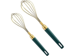 Conjunto De 2 Batedores De Ovos Em Aço Inoxidável, Utensílios De Cozinha Para Misturar, Bater, Espumar E Mexer