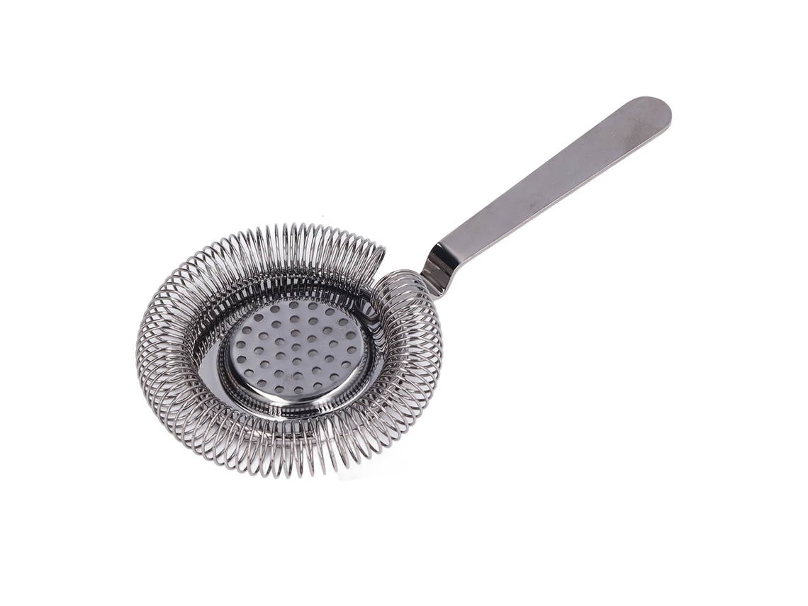 Coador De Bar Profissional De Aço Inoxidável Com Filtragem Fina Para Coquetéis, Ideal Para Bares, Restaurantes E Festas. Acabamento Preto.