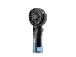 Ventilador portátil recarregável com borrifador, 55 ml