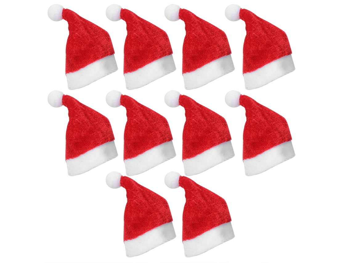 10 Chapéus De Natal Mini Bonitos Para Copo Decorativo