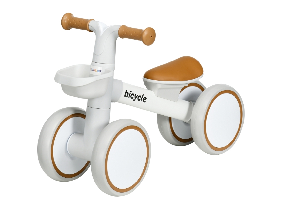 Bicicleta Equilíbrio Assento Ajustável Rodas Silenciosas 1-3 Anos 20kg Marrom