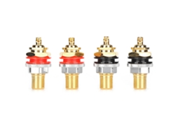 Tomada Rca Monosaudio C401g Cobre Puro Platina Ouro 24k