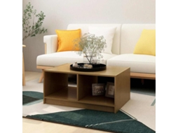 Vidaxl Mesa De Centro 75x50x33,5 Cm Pinho Maciço Castanho Mel