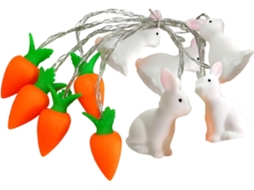 Luminária Coelho LED divertida e brilhante para decoração de primavera