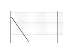 Conjunto 1 Cerca Externa Vidaxl Cinzento Aço (25 X 1,2 M)