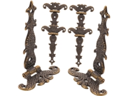 Conjunto De 6 Dobradiças Vintage Em Liga Zinco Para Caixas Madeira,