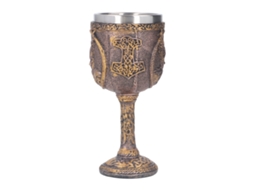 Vaso de vinho nórdico com revestimento de aço inoxidável e casca de resina taça retrô decorativa para casa cozinha bar festas S/MARCA