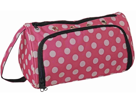 Bolsa KLEIBER para Fios e Acessórios de Tricô Bolinhas Rosa/Branco