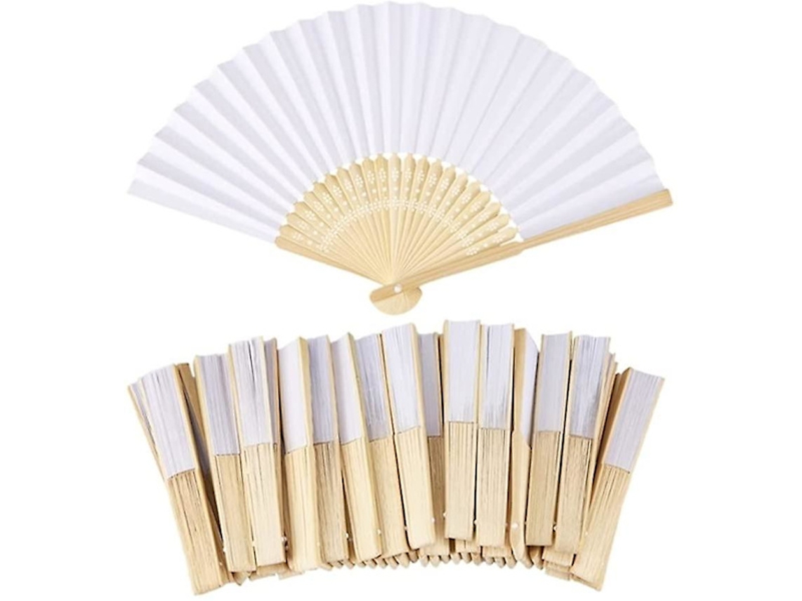 Conjunto De 10 Leques Dobráveis De Papel Feitos À Mão, Leque De Bambu Para Presente