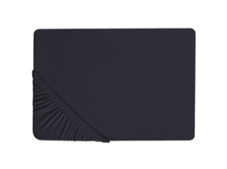 Sábana Beliani Janbu De Algodón Negro 90x200x30