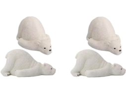 Conjunto De 4 Tampas Decorativas Para Parafusos De Vaso Sanitário Com Formato De Urso Polar Acessó Gokoco