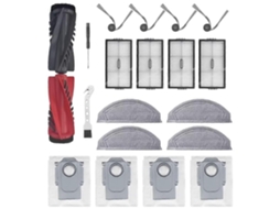 Conjunto De 20 Peças Com Escovas Laterais Principais, Filtros, Pano De Limpeza E Sacos De Pó Para Aspirador Roborock Saros 20 Sonic / S10 Maxv Ul_ozo