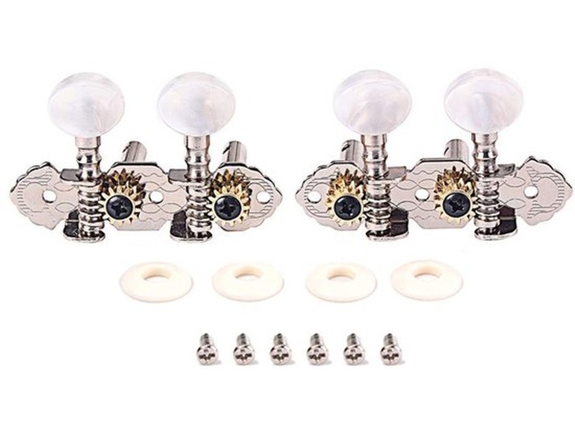 Pegs De Ajuste - Mecanismos De Tensão Da Guitarra - Alta Qualidade - Cromo - Apropriado Para Ukulele 4 Cordas - Durável E Fácil De Instalar...