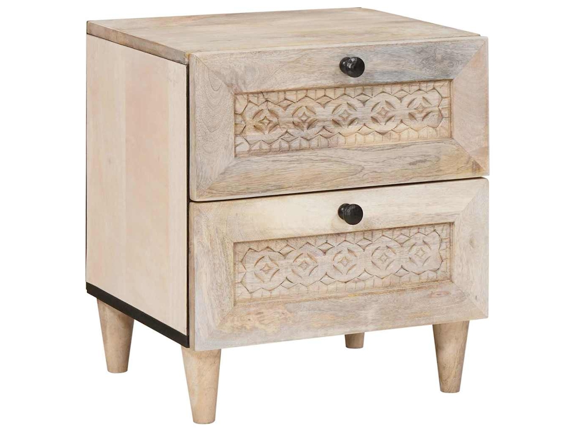 Vidaxl Armário De Cabeceira Branco 40 X 33 X 46 Cm
