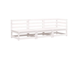 Conjunto 1 Sofá De Jardim Vidaxl Branco Madeira De Pinho Maciça (210 X 70 X 67 Cm)