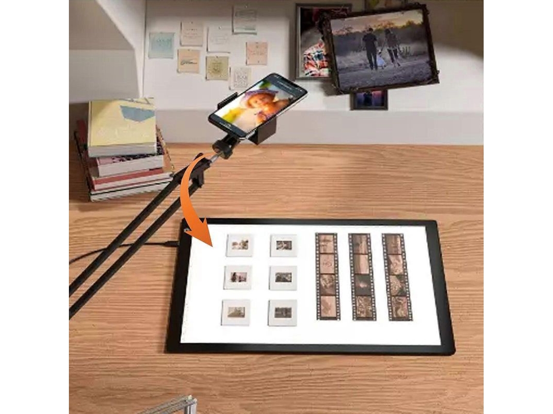 Visualizador USB A4 ultrafino para digitalizar negativos e filmes, ajuste de brilho, CHARM