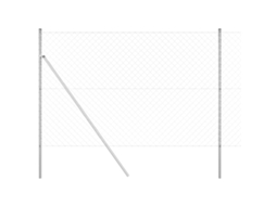 Conjunto 1 Poste De Cerca Vidaxl Prateado Aço (10 X 1,5 M)