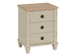 Mesa de Cabeceira Creme Natural Madeira de abeto Madeira MDF 48 x 36 x 61 cm