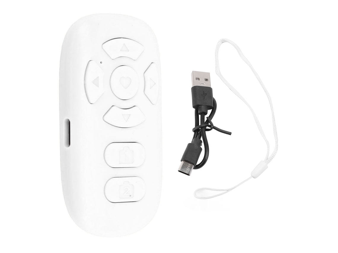 Controle Remoto Sem Fio Para Virar Páginas Bt V4.2 Universal Para Android Ios Smartphones Tablets Branco