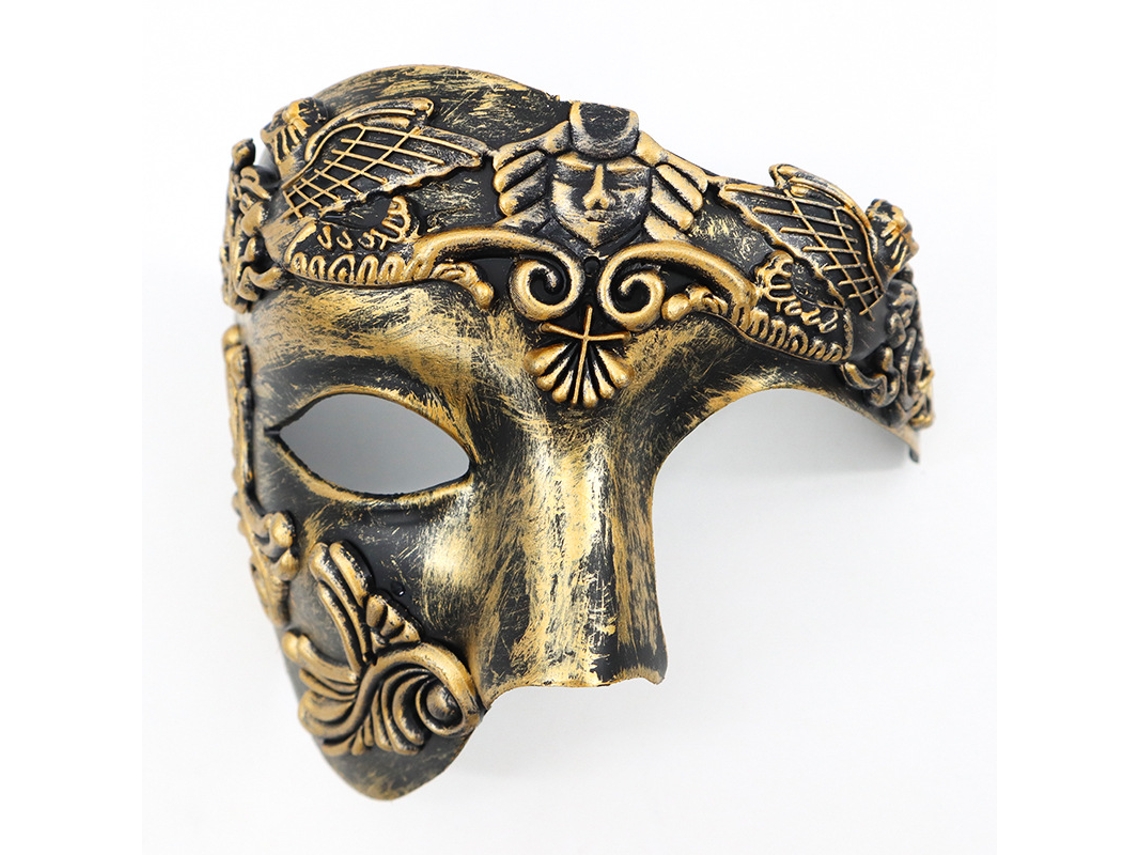 Peça De Máscara Masculina Para Baile De Máscaras, Máscara De Guerreiro Romano Veneziano, Fantasia Veneziana Clássica Para Bailes, Festivais, Festa