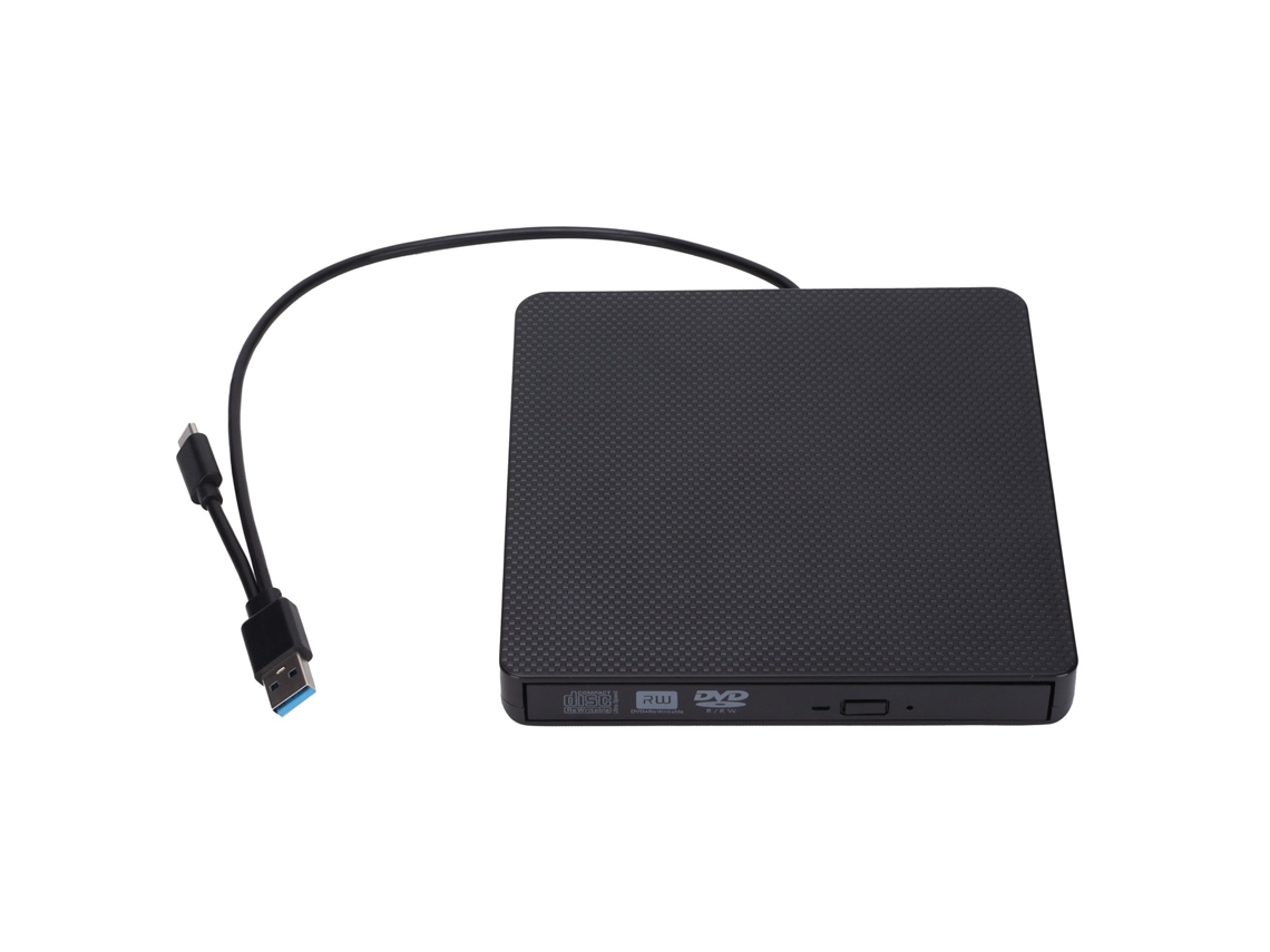 Lurelia Leitor Dvd Externo Usb 3.0/tipo C, Unidade Cd/dvd Portátil De Baixo Ruído Para Laptop E Pc
