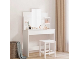 Vidaxl Toucador Com Espelho 96x39x142 Cm Cor Branco