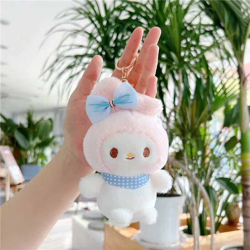 Mochila Escolar, Fofa, Estampa De Animais, De Desenho Animado Com Chaveiro E Pingente