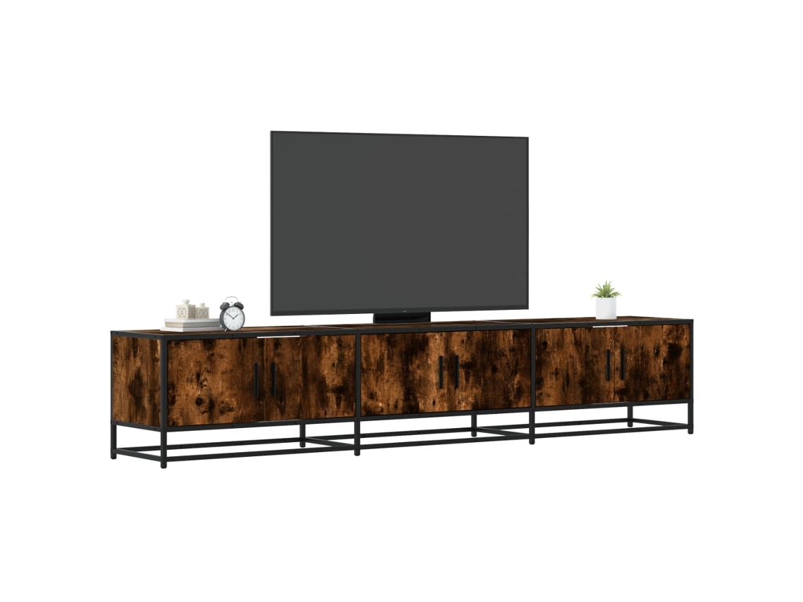 Móvel De Tv 210x35x41 Cm Derivados De Madeira Carvalho Fumado Dkd Home Decor