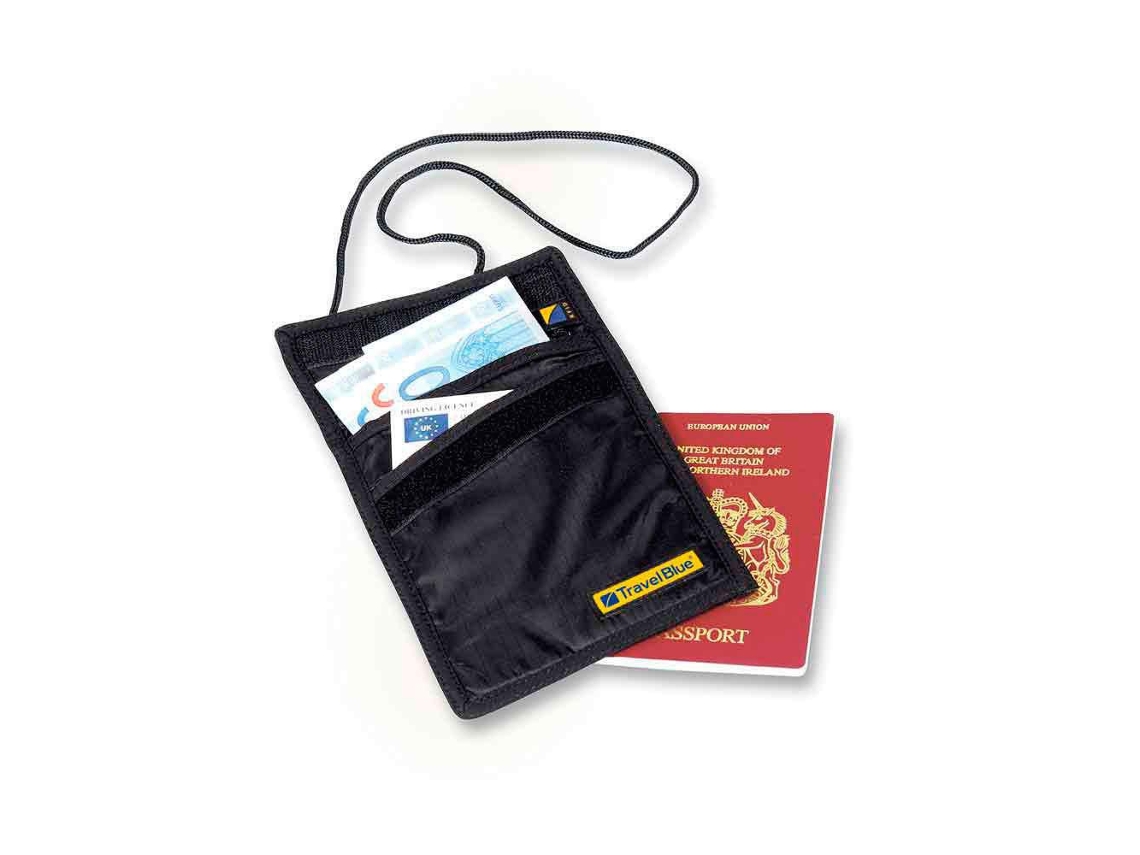 Travel Blue Rfid Blocking Slimline Neck Wallet