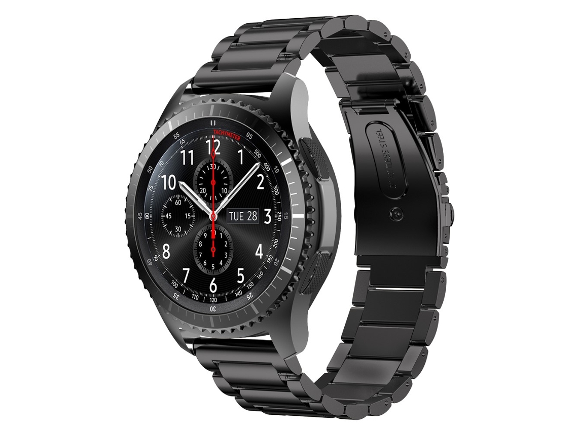 Alça Metálica Preta Para Samsung Gear S3 Frontier/s3 Classic