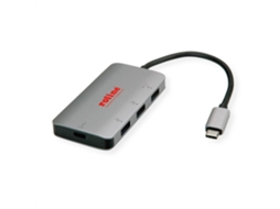 Roline 14.02.5038 Hub de Interface Usb 3.2 Gen 2 3.1 Gen 2 Type-C 5000 Mbit/S Prateado