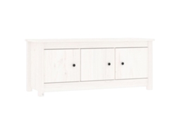 Sapateira 110x38x45,5 Cm Pinho Maciço Branco MAISON EXCLUSIVE