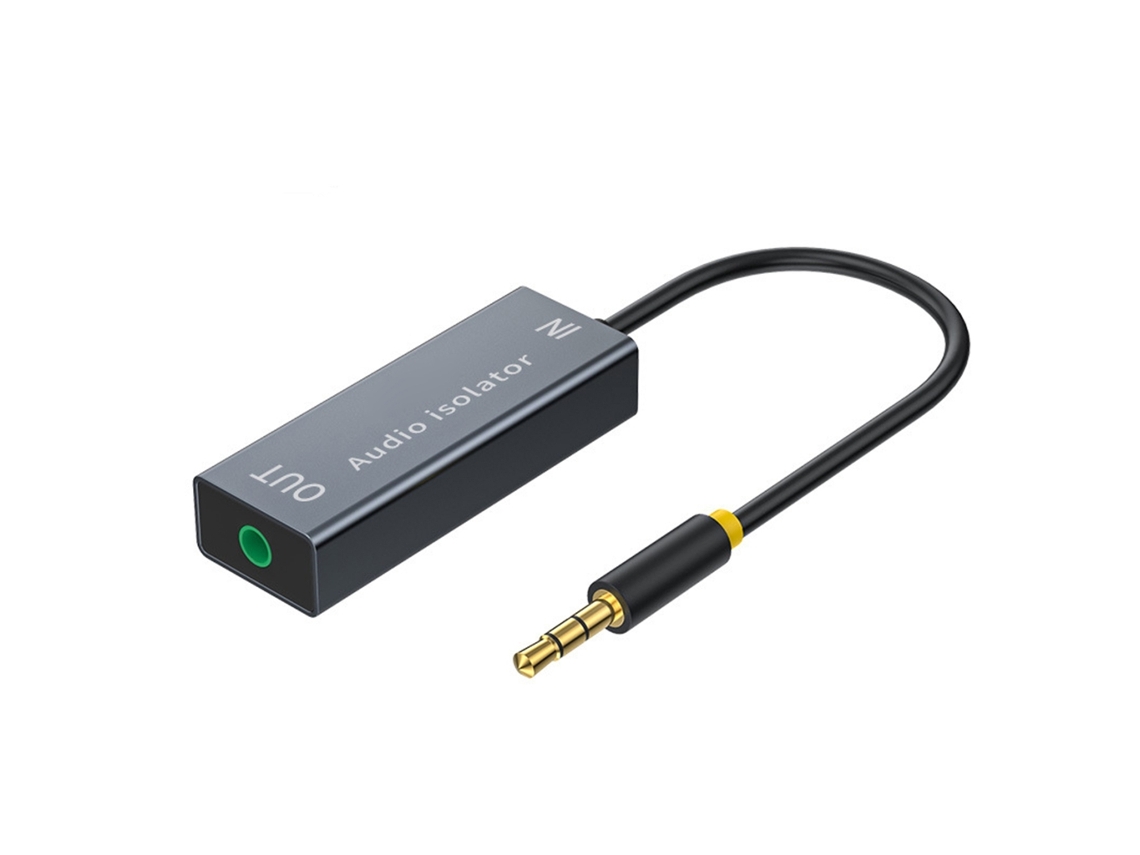 Isolador de Som, Ruído Loop Terra para Sistema Áudio Automotivo/estéreo Doméstico, Som com Caixa Liga Metálica, Redutor Ruído. AQUAFORGE