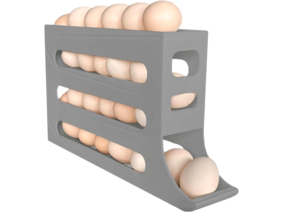 Armazenamento Refrigerado Para 30 Ovos, Automático De Com Rodinhas Para Geladeira