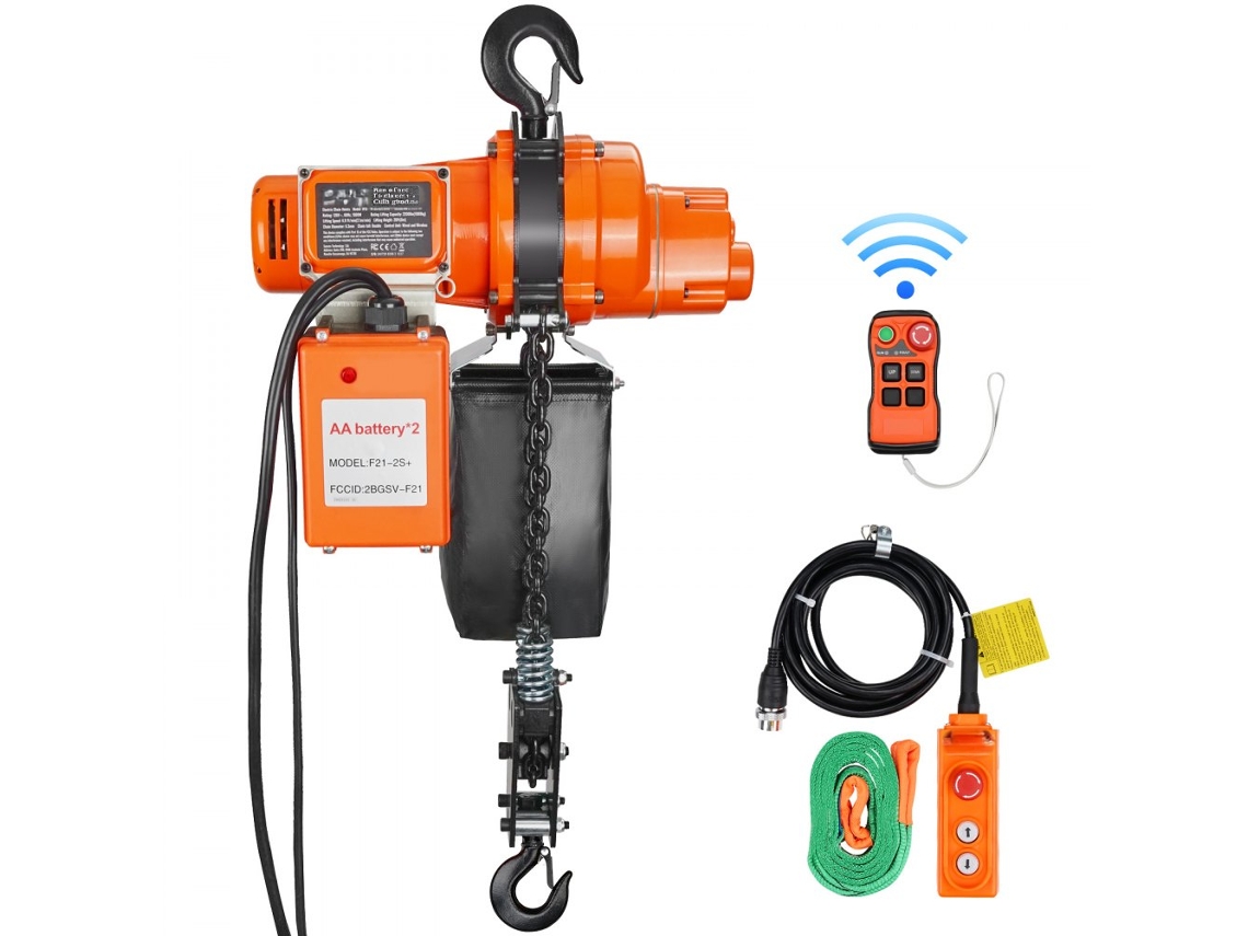 Conjunto De Guinchos Elétricos 998 Kg Com Comando Remoto E Fios Tekmaquinas