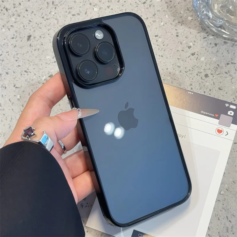 Capa Para Celular (iphone 15 Plus), Capa Protetora Com Moldura À Prova De Choque, Acessórios Para Celular