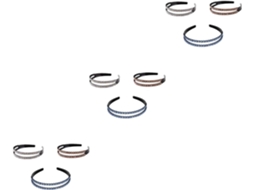 Conjunto De 3 Tiaras Elegantes E Modernas Com Strass Em Fileira Dupla Para Mulheres.