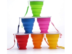 Taça de Viagem Dobrável de 6 Peças Dobrável de Silicone ZYBLSSBB