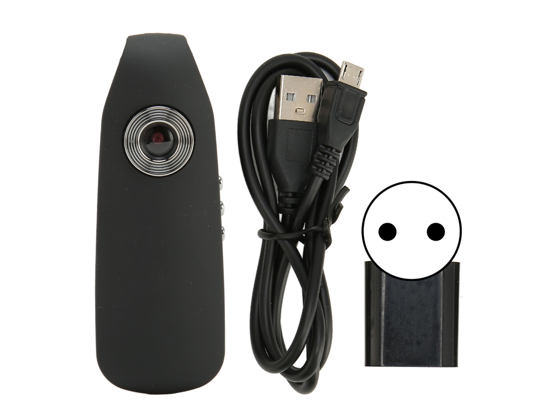 Câmera Corporal Mali Mini HD Gravador Loop Recarregável para Ciclismo Plug Eu 100‑240V