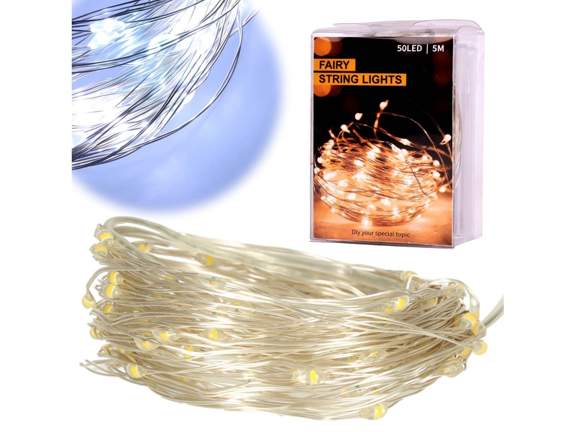 Cordão De Luzes Led, 5 M, Para Decoração De Casa, Festas, Jardim E Eventos, Formato Prático