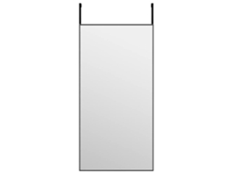 Espelho para Porta 40 x 80 cm Vidro e Alumínio Preto