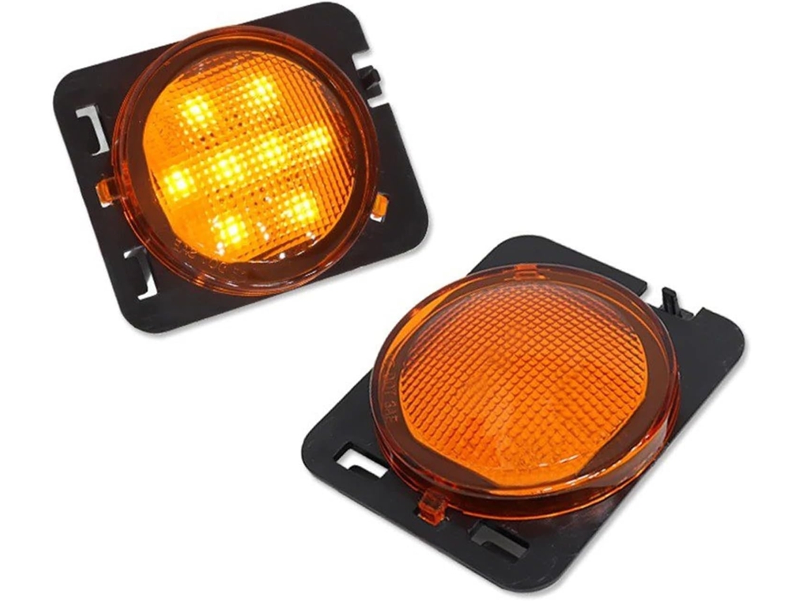 Piscas De Led, Luzes De Posição Laterais Led Âmbar Amarelas Para Jeep Wrangler Jk E Unlimited 2007-2017, Piscas