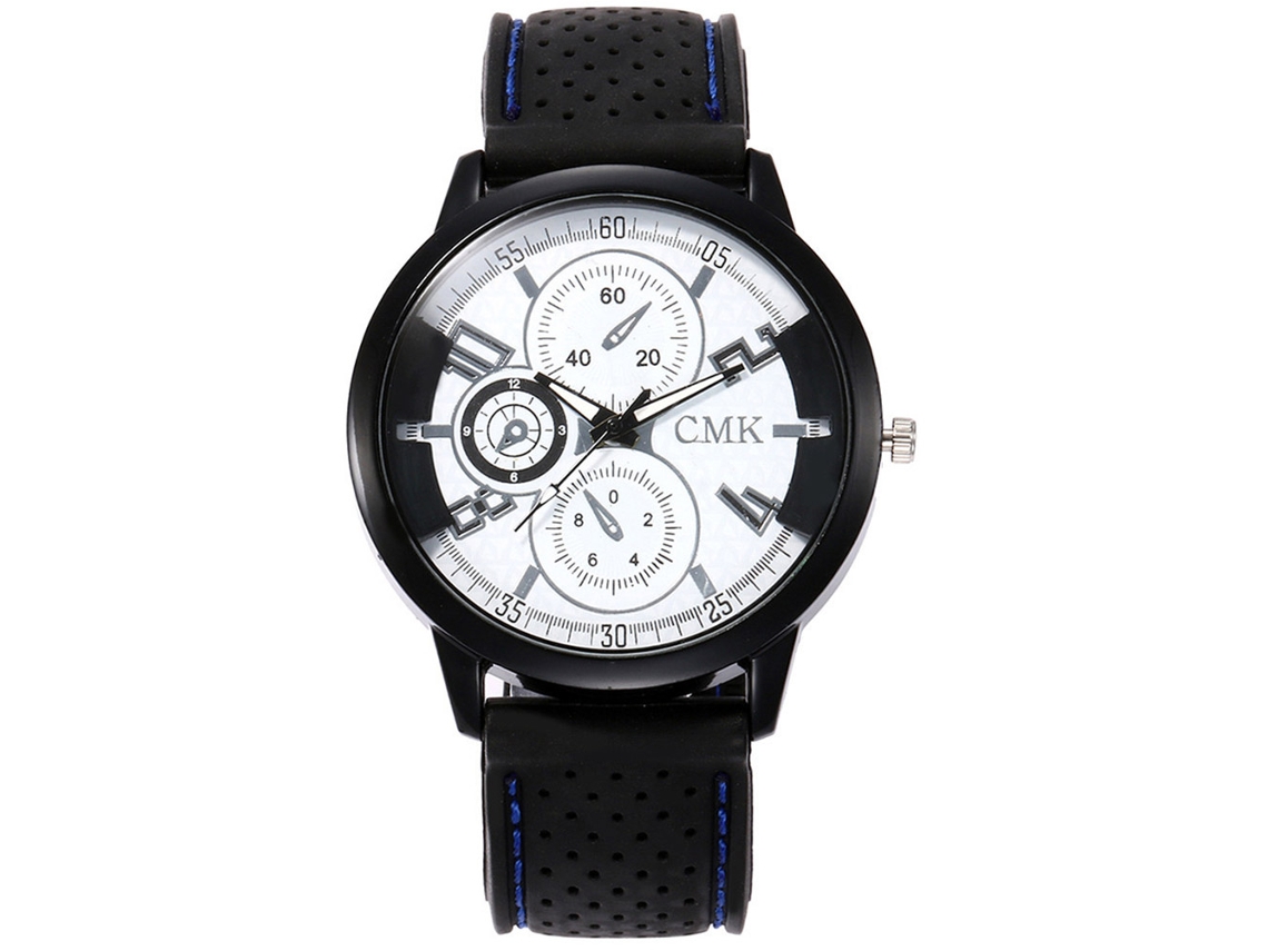 Reloj Deportivo Casual Unisex Con Correa De Silicona Azul Para Hombre Y Mujer