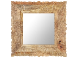 Mirror, Mirrors Vidaxl Marrom Madeira (50 X 50 Cm)