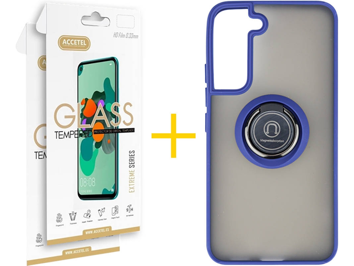 Capa + 2 Películas para Samsung Galaxy S22 Plus 5G ACCETEL Azul