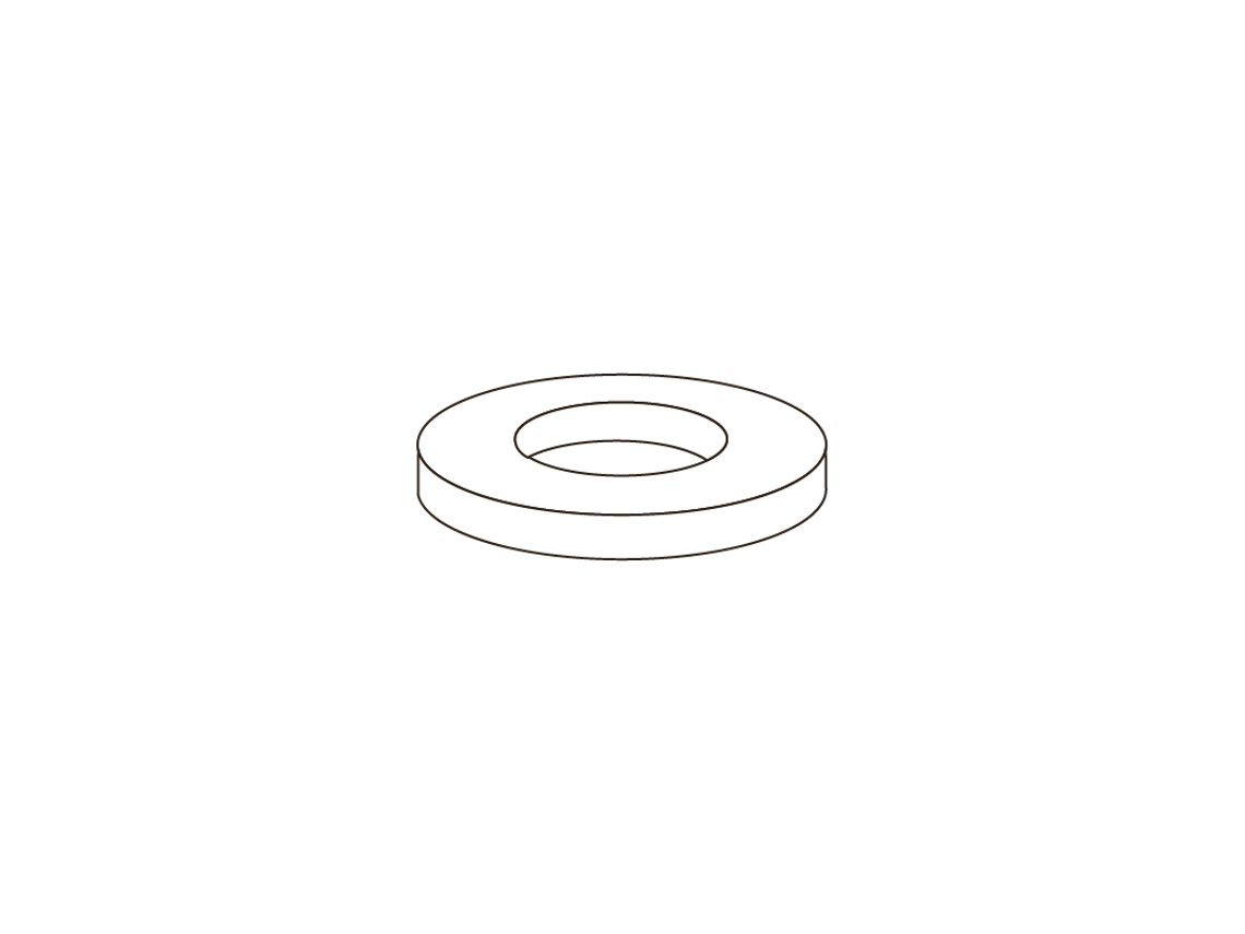 Anilha de Chapa Reforçada CHEMITOOL DIN 7349 3/16'' 4.8 Zincado Branco