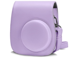 2026-estuche Para Cámara Instax Mini 11, Púrpura, Cuero Pu, Cremallera, Correa Ajustable, Funda Protectora