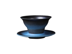 Caneca De Cerâmica Azul Escura Para Café, Com Capacidade 160ml. Aquaforge