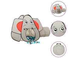 Vidaxl Tenda De Brincar Elefante Com 250 Bolas 174x86x101 Cm Cinzento